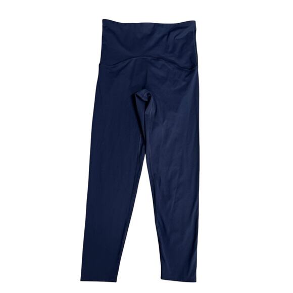 Spanx Navy Blue Cropped Compression Leggings Size Medium - Picture 1 of 7